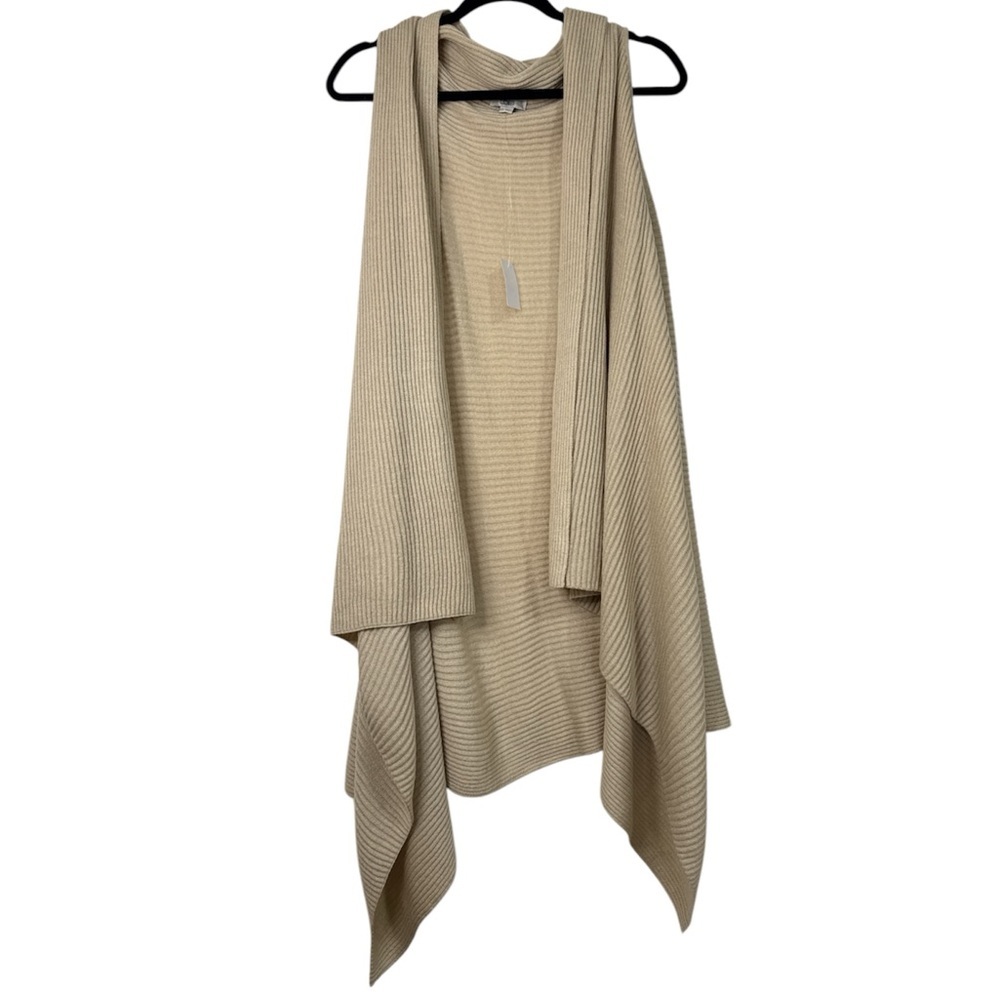 LOFT Beige Drape Open Cardigan New One Size Fits Most